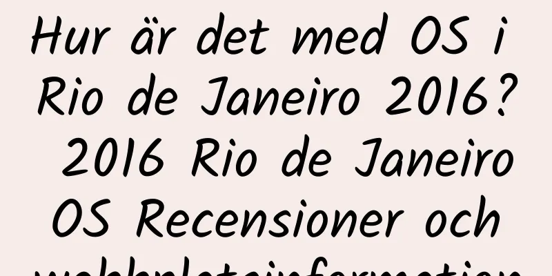 Hur är det med OS i Rio de Janeiro 2016? 2016 Rio de Janeiro OS Recensioner och webbplatsinformation