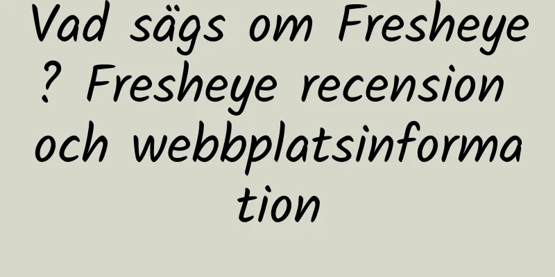 Vad sägs om Fresheye? Fresheye recension och webbplatsinformation