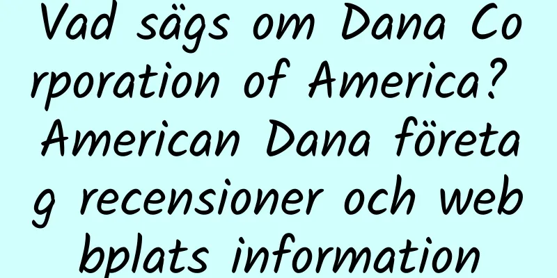 Vad sägs om Dana Corporation of America? American Dana företag recensioner och webbplats information