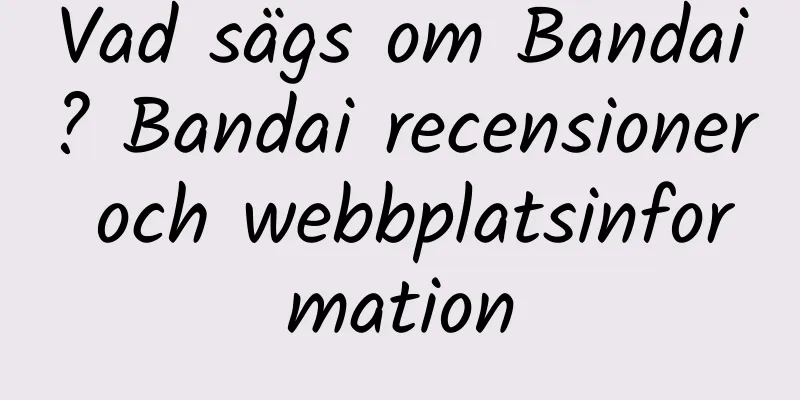 Vad sägs om Bandai? Bandai recensioner och webbplatsinformation
