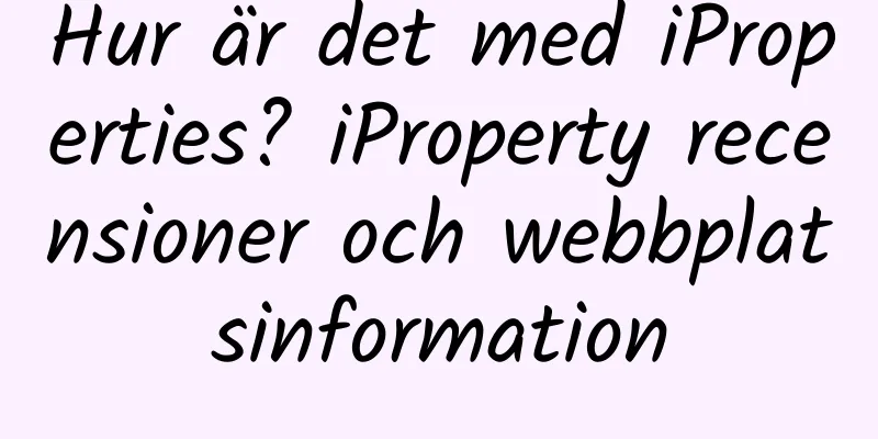 Hur är det med iProperties? iProperty recensioner och webbplatsinformation