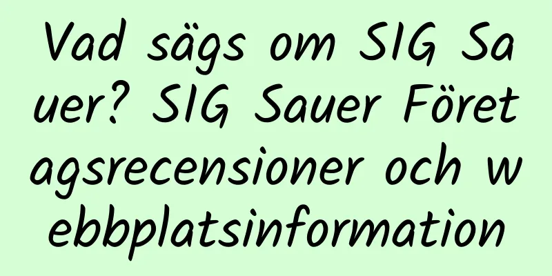 Vad sägs om SIG Sauer? SIG Sauer Företagsrecensioner och webbplatsinformation
