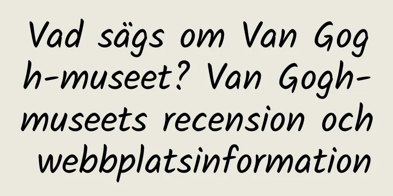 Vad sägs om Van Gogh-museet? Van Gogh-museets recension och webbplatsinformation