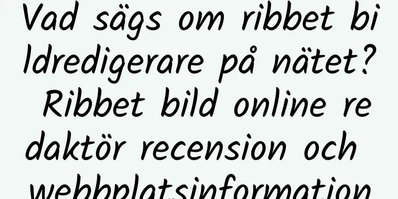 Vad sägs om ribbet bildredigerare på nätet? Ribbet bild online redaktör recension och webbplatsinformation