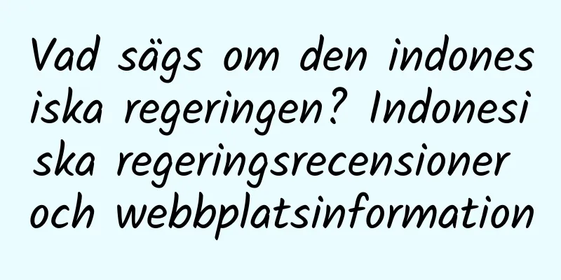 Vad sägs om den indonesiska regeringen? Indonesiska regeringsrecensioner och webbplatsinformation