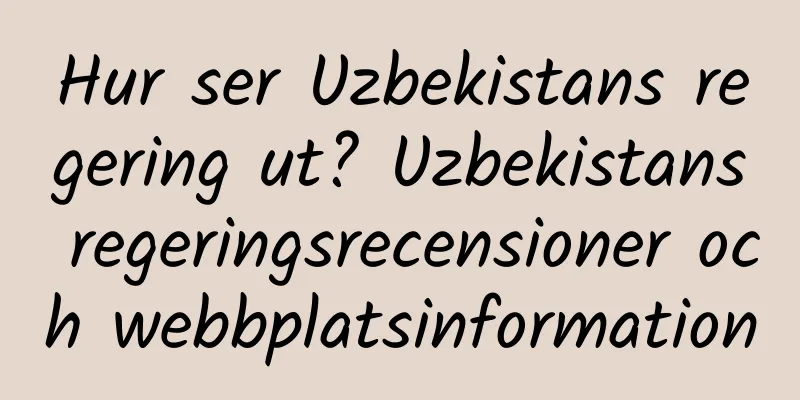Hur ser Uzbekistans regering ut? Uzbekistans regeringsrecensioner och webbplatsinformation
