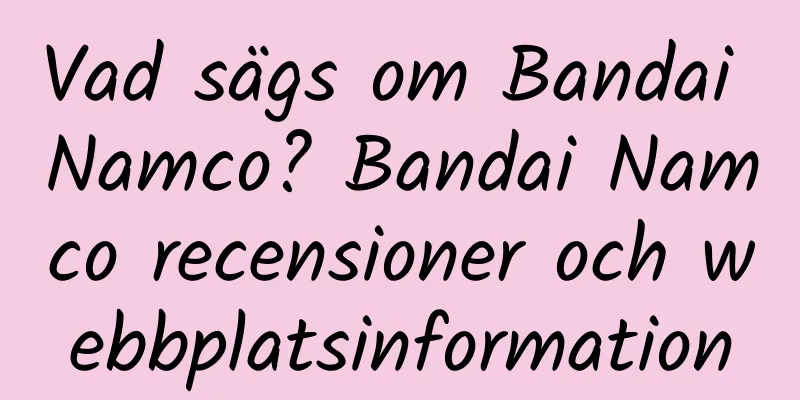 Vad sägs om Bandai Namco? Bandai Namco recensioner och webbplatsinformation