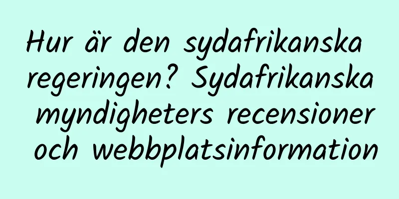 Hur är den sydafrikanska regeringen? Sydafrikanska myndigheters recensioner och webbplatsinformation