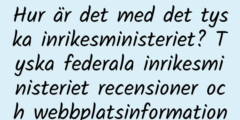 Hur är det med det tyska inrikesministeriet? Tyska federala inrikesministeriet recensioner och webbplatsinformation