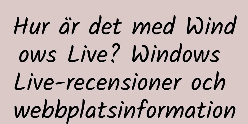 Hur är det med Windows Live? Windows Live-recensioner och webbplatsinformation