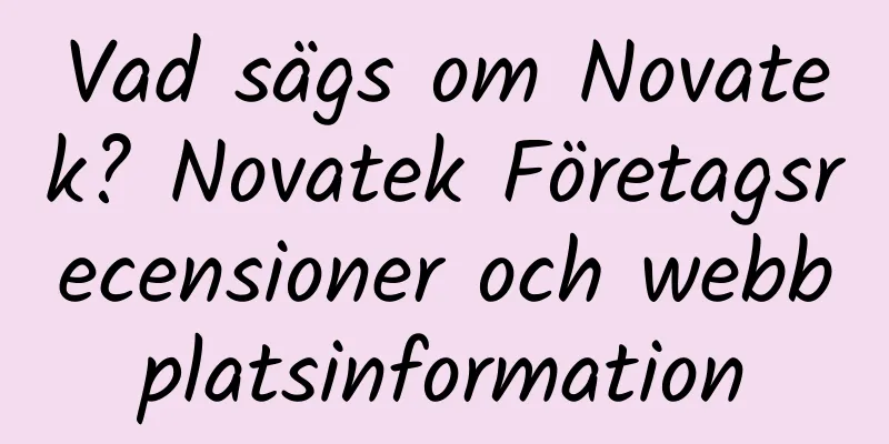 Vad sägs om Novatek? Novatek Företagsrecensioner och webbplatsinformation