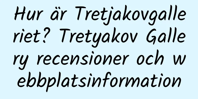 Hur är Tretjakovgalleriet? Tretyakov Gallery recensioner och webbplatsinformation