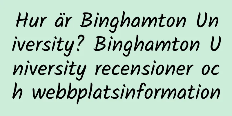 Hur är Binghamton University? Binghamton University recensioner och webbplatsinformation