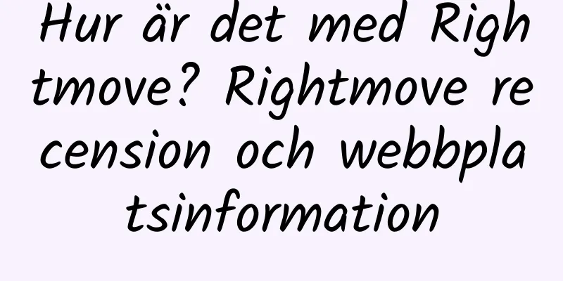 Hur är det med Rightmove? Rightmove recension och webbplatsinformation