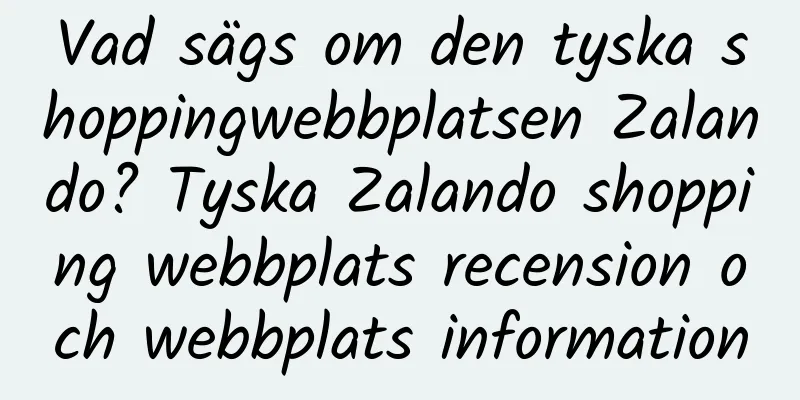 Vad sägs om den tyska shoppingwebbplatsen Zalando? Tyska Zalando shopping webbplats recension och webbplats information