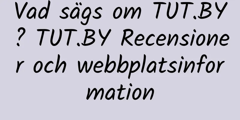 Vad sägs om TUT.BY? TUT.BY Recensioner och webbplatsinformation