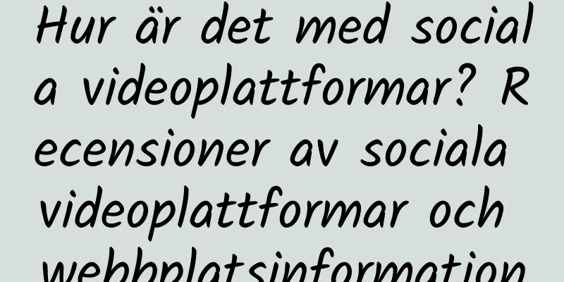 Hur är det med sociala videoplattformar? Recensioner av sociala videoplattformar och webbplatsinformation