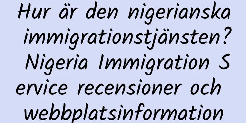 Hur är den nigerianska immigrationstjänsten? Nigeria Immigration Service recensioner och webbplatsinformation
