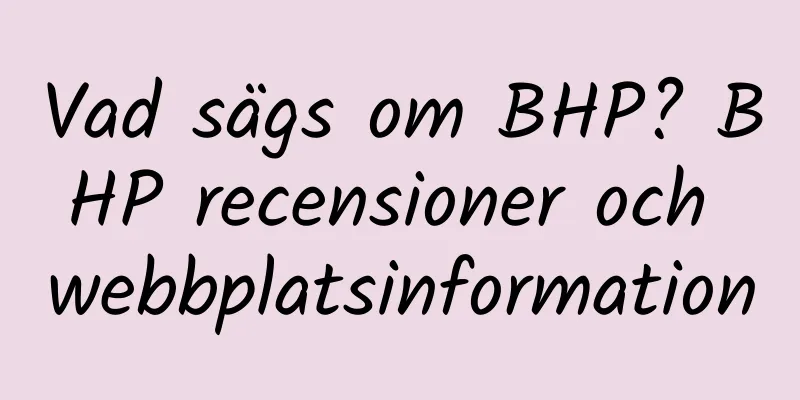 Vad sägs om BHP? BHP recensioner och webbplatsinformation