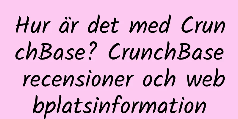 Hur är det med CrunchBase? CrunchBase recensioner och webbplatsinformation