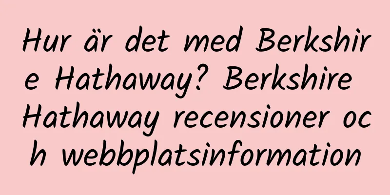 Hur är det med Berkshire Hathaway? Berkshire Hathaway recensioner och webbplatsinformation