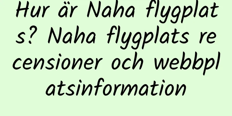 Hur är Naha flygplats? Naha flygplats recensioner och webbplatsinformation