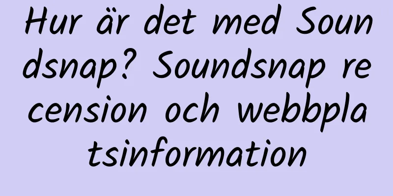 Hur är det med Soundsnap? Soundsnap recension och webbplatsinformation