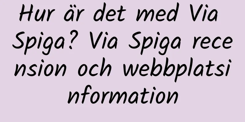 Hur är det med Via Spiga? Via Spiga recension och webbplatsinformation