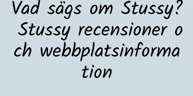 Vad sägs om Stussy? Stussy recensioner och webbplatsinformation