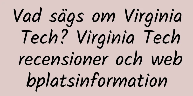 Vad sägs om Virginia Tech? Virginia Tech recensioner och webbplatsinformation