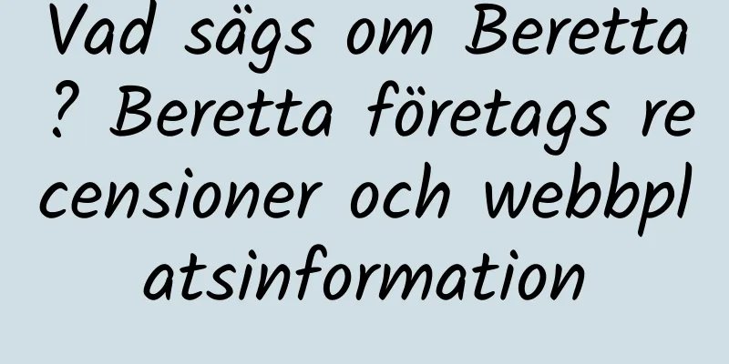Vad sägs om Beretta? Beretta företags recensioner och webbplatsinformation