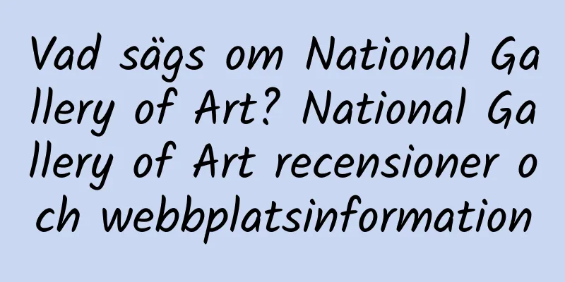 Vad sägs om National Gallery of Art? National Gallery of Art recensioner och webbplatsinformation