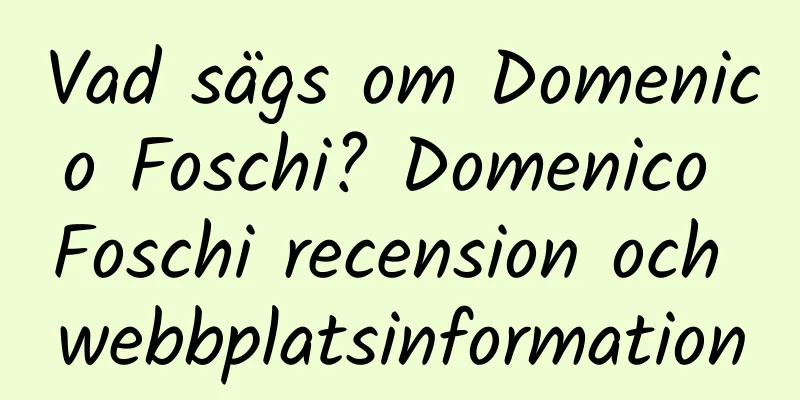 Vad sägs om Domenico Foschi? Domenico Foschi recension och webbplatsinformation