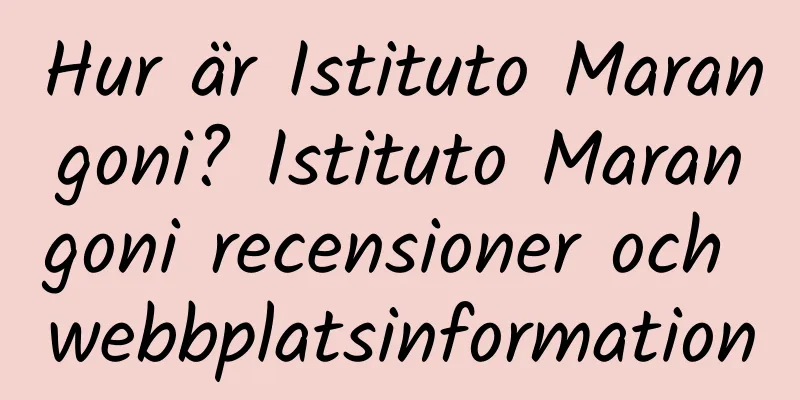Hur är Istituto Marangoni? Istituto Marangoni recensioner och webbplatsinformation