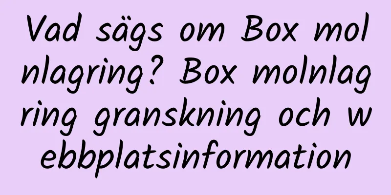 Vad sägs om Box molnlagring? Box molnlagring granskning och webbplatsinformation
