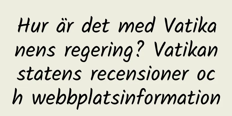 Hur är det med Vatikanens regering? Vatikanstatens recensioner och webbplatsinformation