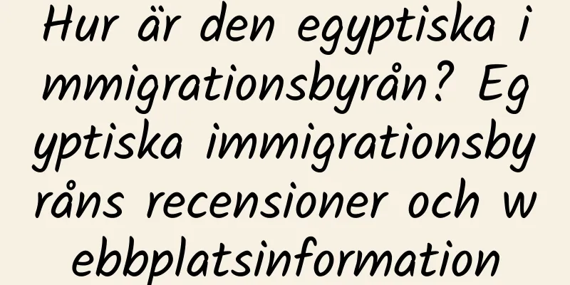 Hur är den egyptiska immigrationsbyrån? Egyptiska immigrationsbyråns recensioner och webbplatsinformation