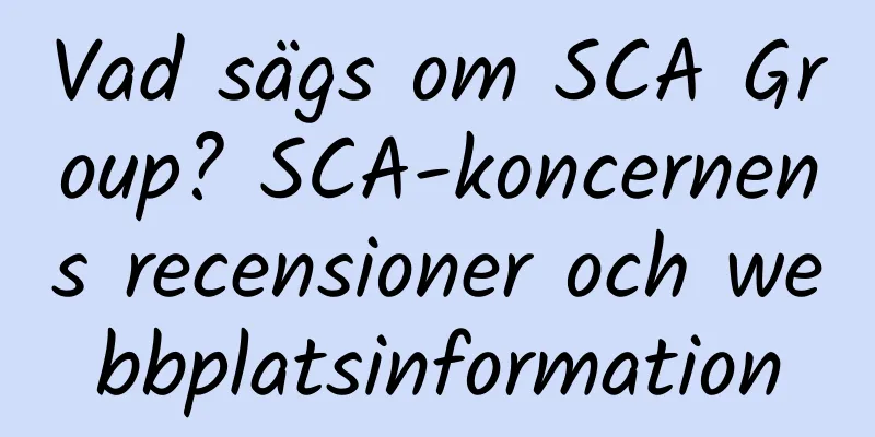 Vad sägs om SCA Group? SCA-koncernens recensioner och webbplatsinformation