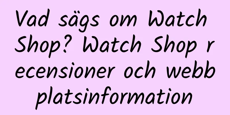 Vad sägs om Watch Shop? Watch Shop recensioner och webbplatsinformation