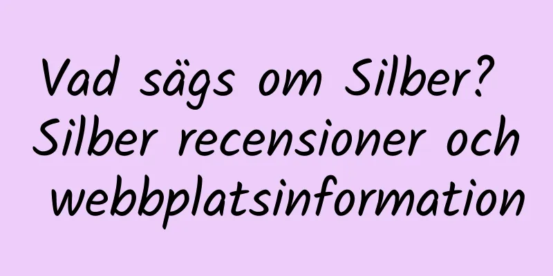 Vad sägs om Silber? Silber recensioner och webbplatsinformation