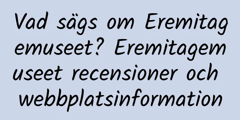 Vad sägs om Eremitagemuseet? Eremitagemuseet recensioner och webbplatsinformation