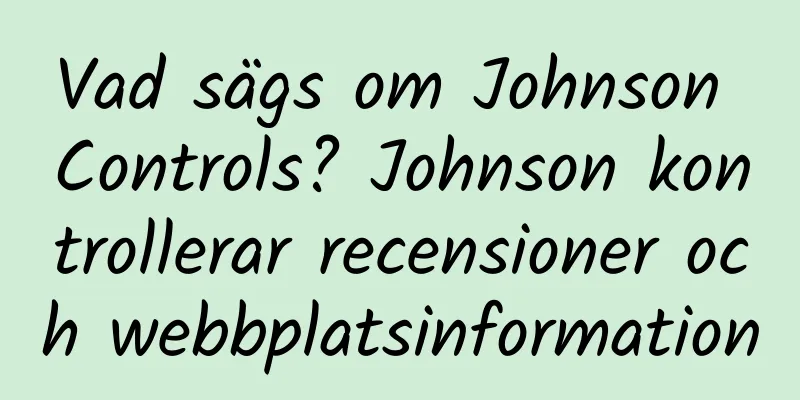 Vad sägs om Johnson Controls? Johnson kontrollerar recensioner och webbplatsinformation