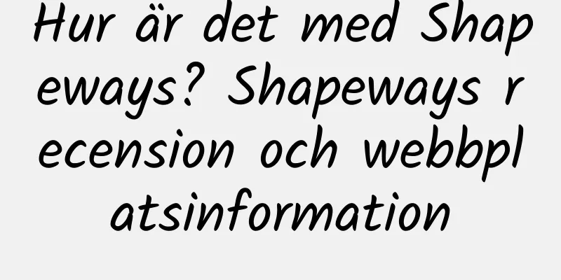 Hur är det med Shapeways? Shapeways recension och webbplatsinformation