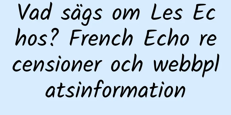 Vad sägs om Les Echos? French Echo recensioner och webbplatsinformation