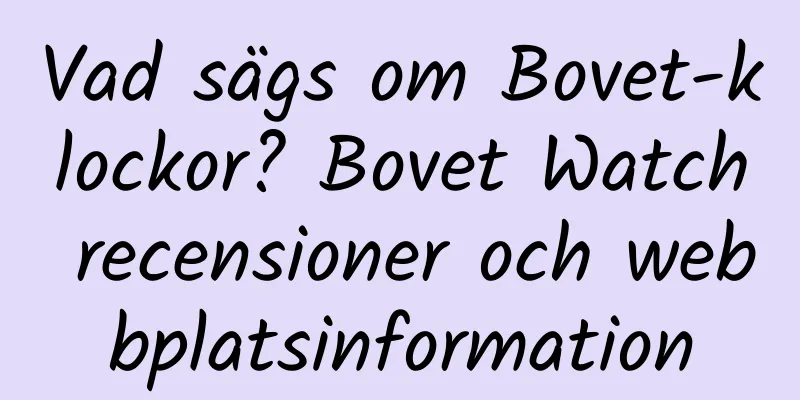 Vad sägs om Bovet-klockor? Bovet Watch recensioner och webbplatsinformation