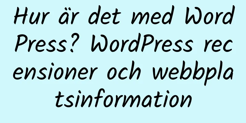 Hur är det med WordPress? WordPress recensioner och webbplatsinformation