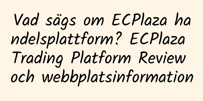Vad sägs om ECPlaza handelsplattform? ECPlaza Trading Platform Review och webbplatsinformation
