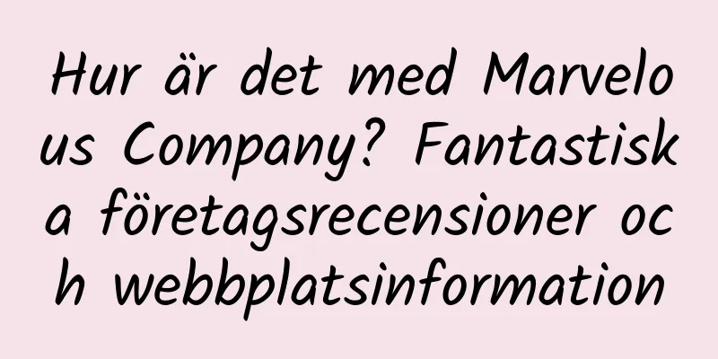 Hur är det med Marvelous Company? Fantastiska företagsrecensioner och webbplatsinformation