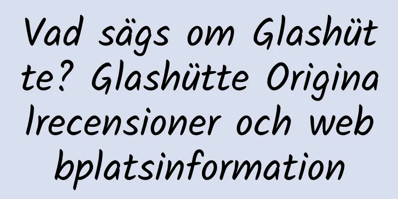 Vad sägs om Glashütte? Glashütte Originalrecensioner och webbplatsinformation
