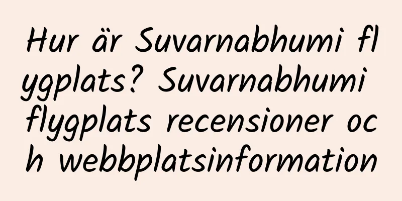 Hur är Suvarnabhumi flygplats? Suvarnabhumi flygplats recensioner och webbplatsinformation